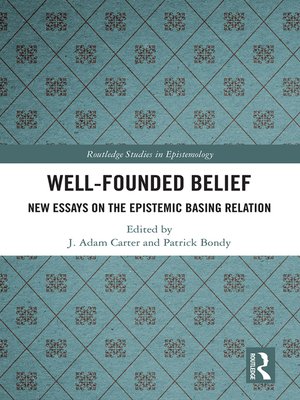 cover image of Well-Founded Belief